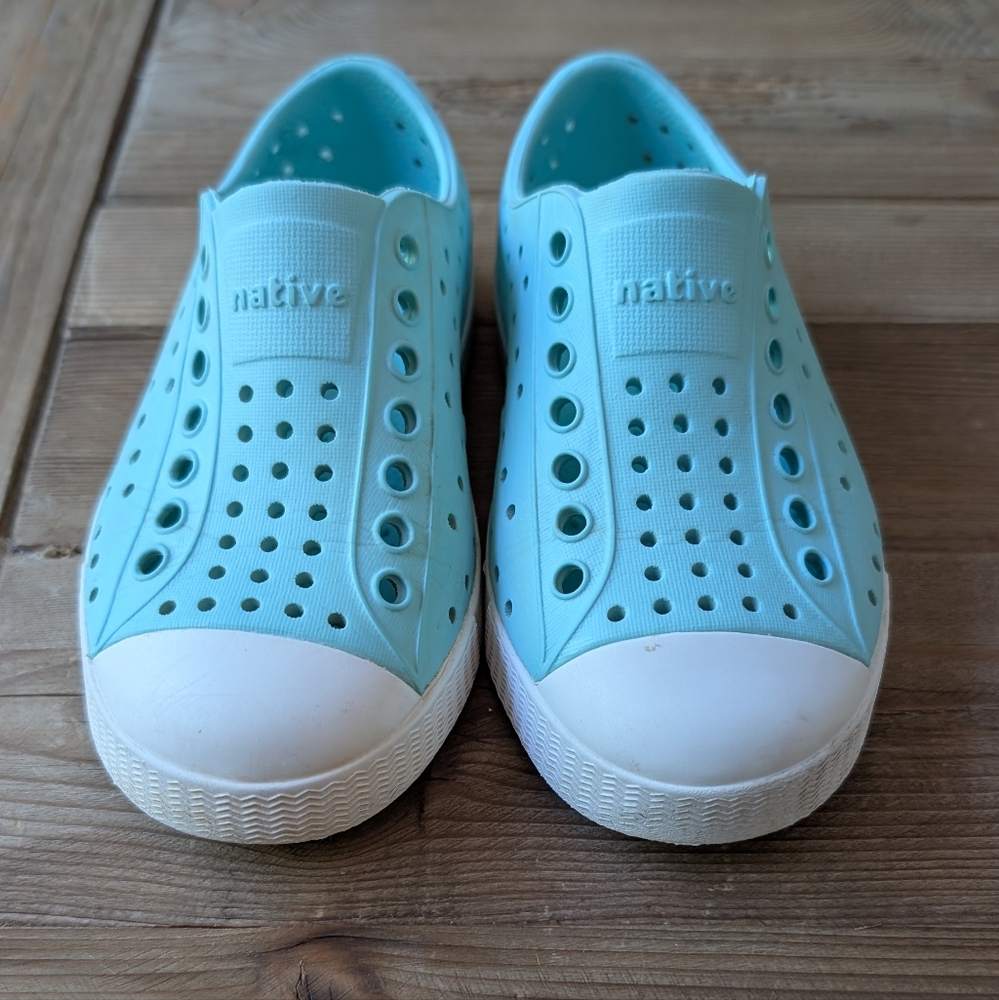 Native Blue and White Sneakers with Ventilation